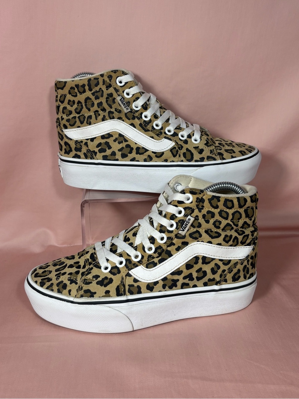 Vans‎ Women's Leopard Sk8-Hi Tapered Stackform Platform Print Sneakers Size 6